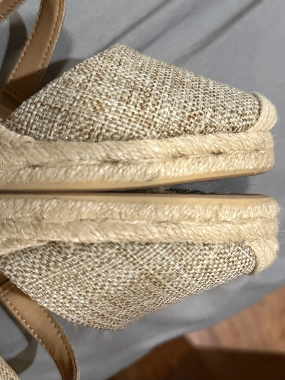 Talbots Lyndsay Strappy linen espadrilles wedges shoes